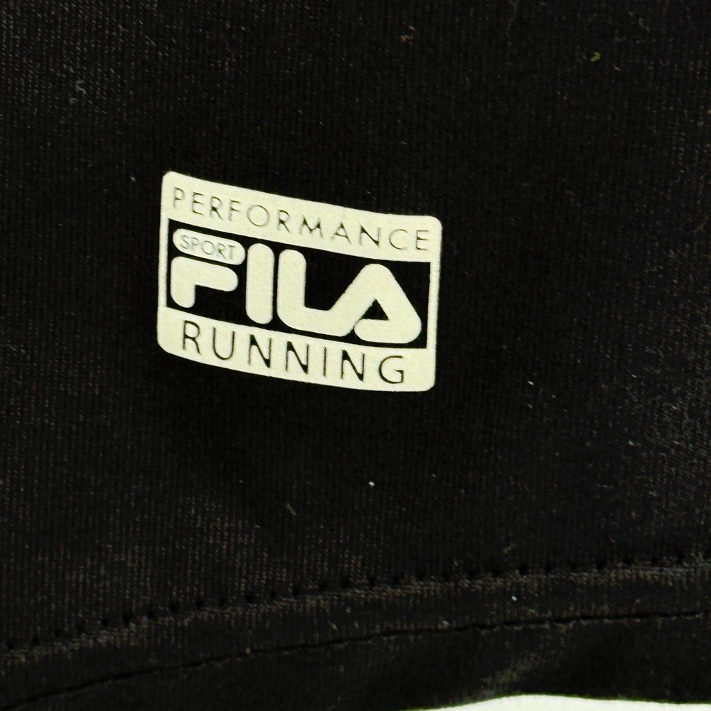 FILA Sport Quarter Zip Shirt Mens M Running Long Sleeve Performance Black - Picture 8 of 8